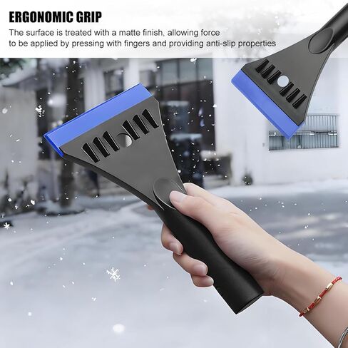 Car Windshield Ice Scraper, Vehicle Window Snow Sweeper to Remove Ice, Frost, Automotive Windshield Frost Removal Tool with Ergonomic Handle, Universal for Truck SUV Van (Blue) in Kuwait