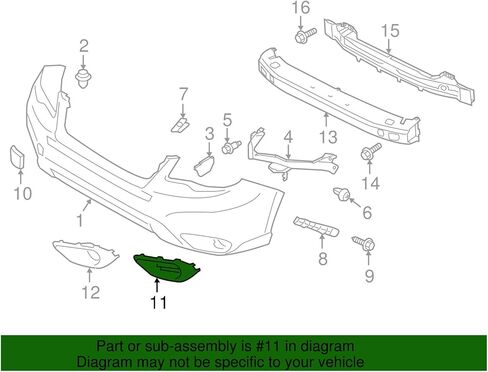 Subaru 2014-2016 Subaru Forester non turbo Front Left Fog Light Cover Bezel 57731SG050 Genuine in Saudi Arabia