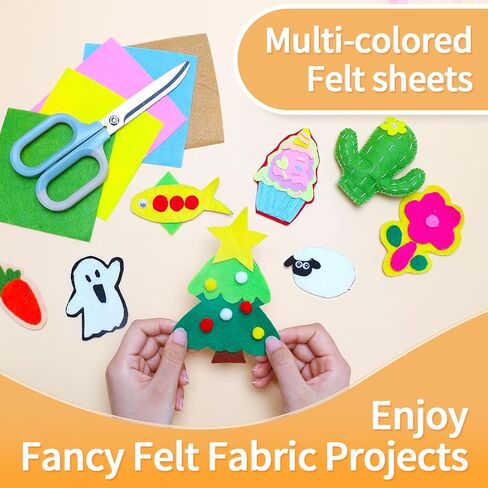 Felt Sheets, 36pcs 4"x4", 36 Colors, Fabric, Nonwoven for DIY and Sewing Projects.LCS. in Saudi Arabia