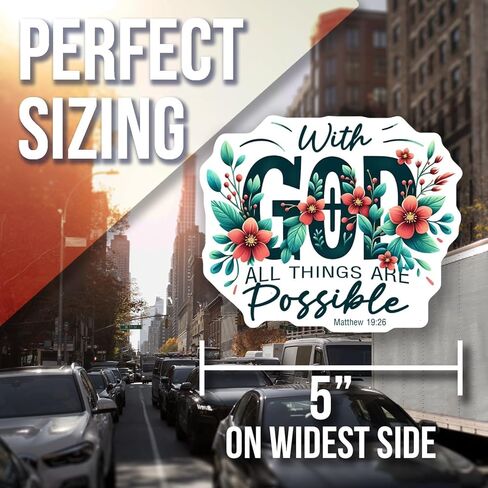 with God All Things are Possible Magnet Matthew Car Magnet 19 26 Inspirational Christian Decor Faith Quote Refrigerator Magnet - AAMT1677 in Kuwait