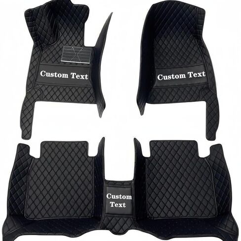 Custom Car Floor mats Suitable for 99% of Cars, Luxury Mats, Waterproof and Anti Slip Mats (Black Red) in Saudi Arabia