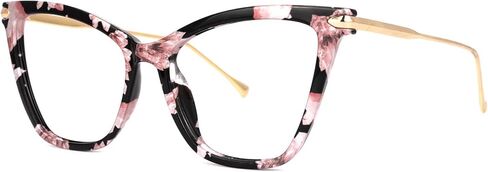 Zeelool Oversized Blue Light Blocking Glasses for Women, Butterfly Glasses Frame Eyeglasses with Clear Lenses Hilary FX0206 in Kuwait