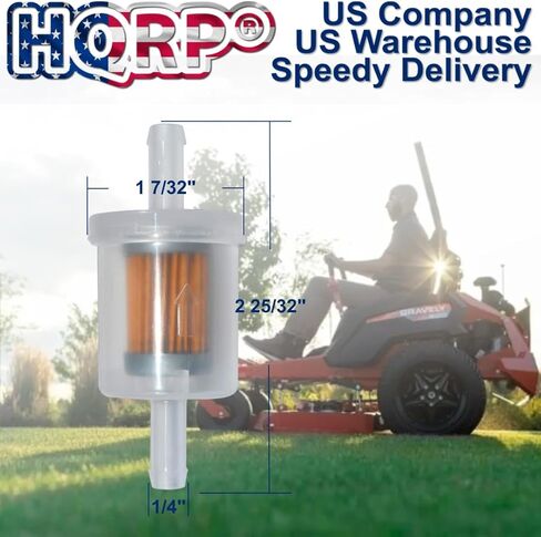 HQRP 2 Pack 691035 Fuel Filter Compatible with Kawasaki 4129 493629 5065 49019-0014 49019-0027 49019-0707 49019-7001 49019-7005 12hp 17.5hp 27hp 35hp Engines, 40 Micron 1/4" Inline Fuel Filter in Saudi Arabia