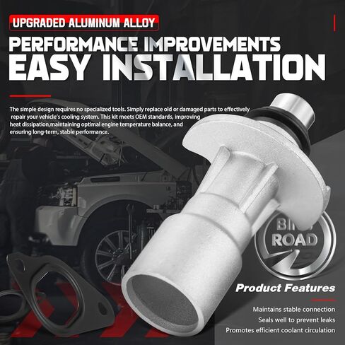 Aluminum Water Pump Oil Cooler Tube Adaptor LR028136 Compatible with Land Rover LR4 Defender Discovery Range Rover Sport in Saudi Arabia
