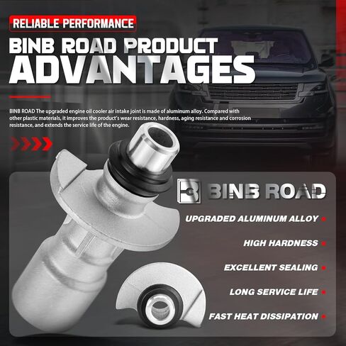 Aluminum Water Pump Oil Cooler Tube Adaptor LR028136 Compatible with Land Rover LR4 Defender Discovery Range Rover Sport in Saudi Arabia