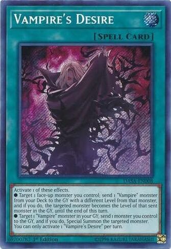 Vampire Desire - DASA-EN008 - Secret Rare - 1st Edition in Saudi Arabia