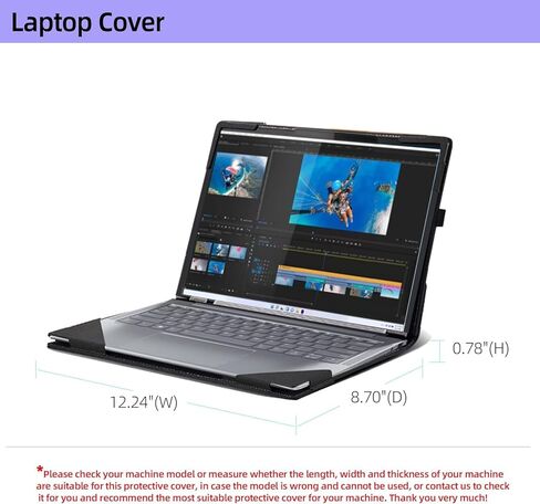 غطاء كمبيوتر محمول لجهاز Lenovo Slim 7i (14 بوصة Intel) كمبيوتر محمول (14 بوصة Intel) حافظة شاملة مضادة للسقوط مقاس 14 بوصة غطاء جيب داخلي من جلد البولي يوريثان (رمادي) in Saudi Arabia