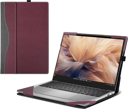 Laptop Case for Dell Pro 14 Plus PB14250 14" All Inclusive Drop Case PU Leather Inside Pocket Cover (Dark Gray) in Saudi Arabia