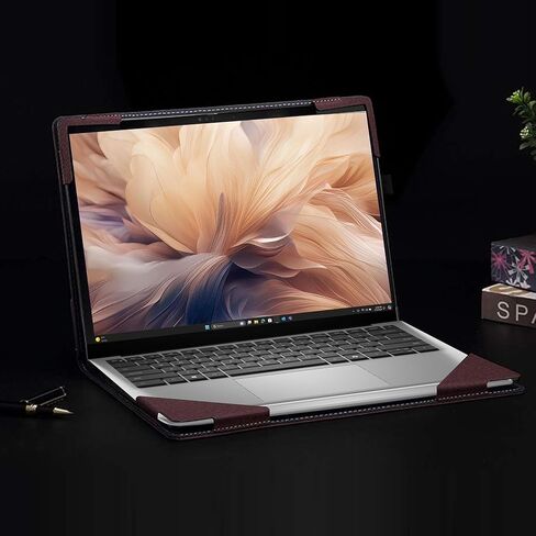 Laptop Case for Dell Pro 14 Plus PB14250 14" All Inclusive Drop Case PU Leather Inside Pocket Cover (Dark Gray) in Saudi Arabia