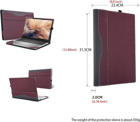 Laptop Case for Dell Pro 14 Plus PB14250 14" All Inclusive Drop Case PU Leather Inside Pocket Cover (Dark Gray) in Saudi Arabia