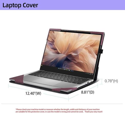 Laptop Case for Dell Pro 14 Plus PB14250 14" All Inclusive Drop Case PU Leather Inside Pocket Cover (Dark Gray) in Saudi Arabia