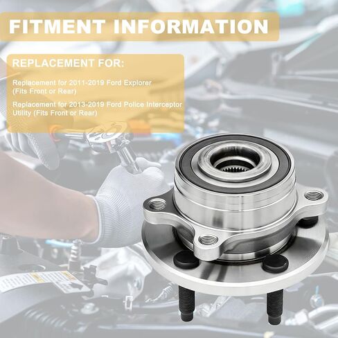 512460 Pair 2 Front or Rear Wheel Hub & Bearing Assembly for 2011-2019 Ford Explorer, 2013-2019 Ford Police Interceptor Utility in Kuwait