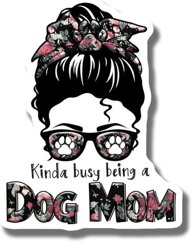 Kinda Busy Being A Dog Mom Magnet - Funny Dog Lover Gift - Dog Mom Gift - Pet Lover Home Decor - Cute Fridge Magnet - Dog Mom Accessories - 5" Vinyl Sticker - Car Magnet - Made in USA - AAMT1925 in Kuwait