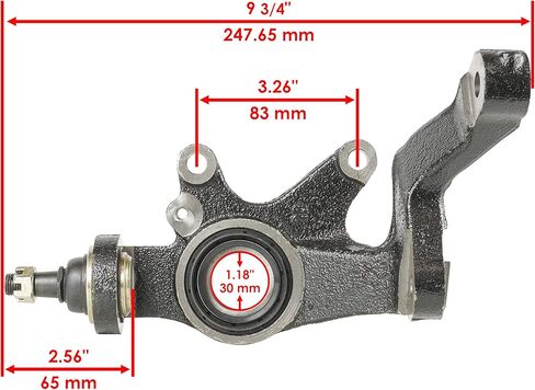 Caltric Front Left and Right Wheel Knuckle Compatible with Yamaha Rhino 450 YXR450F 4X4 2006 2007 2008 2009 in Saudi Arabia