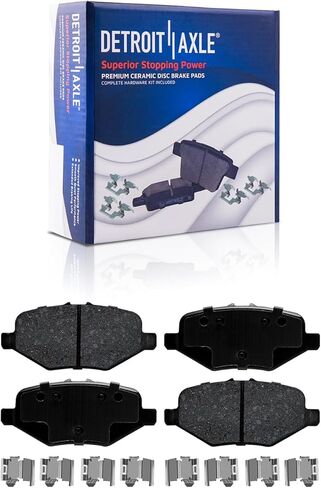 Detroit Axle - Brake Kit for Ford Explorer Flex Lincoln MKT MKS Brakes Rotors Ceramic Brake Pads Front and Rear Replacement: 13.86" inch Front Rotor and 13.58" inch Rear Rotor in Saudi Arabia