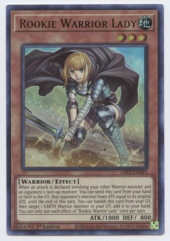 Rookie Warrior Lady - GFP2-EN043 - Ultra Rare - 1st Edition in Saudi Arabia