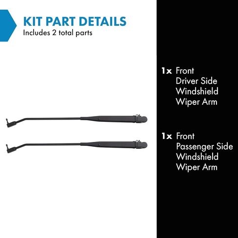 TRQ Windshield Wiper Arm Compatible with 1980-1983 Ford Fairmont 1981-1982 Granada 1983-1986 LTD 1980-1993 Mustang 1980-1986 Mercury Capri Cougar Marquis Zephyr in Saudi Arabia