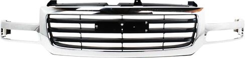 Garage-Pro Grille Assembly Compatible with 2003-2006 GMC Sierra 1500, Fits 2007 GMC Sierra 1500 Classic, Fits 2003 GMC Sierra 1500 HD Chrome Shell with Painted Black Insert in Saudi Arabia