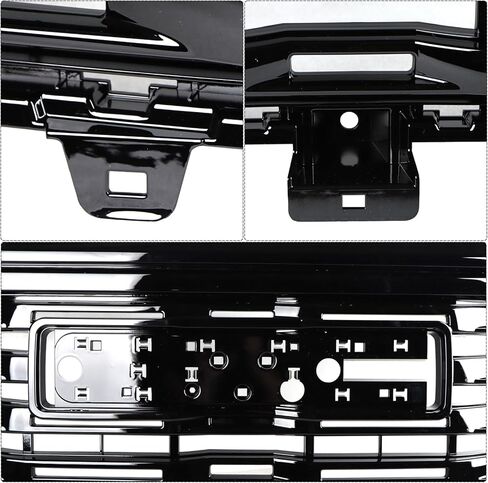 w/o Camera Hole Chrome Grille Set 2pcs Compatible with 2022-2025 GMC Sierra 1500 Denali Front Bumper Grille & Upper Grill 84878064 84878065 in Kuwait