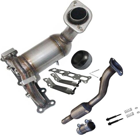 Excel Exhaust Catalytic Converters - Direct Fit Catalytic Converter Replacement/Compatible for Jeep Patriot 2007 2008 2009 2010 2011 2012 2013 2014 2015 2016 2017, 2.4L Front & Rear - EPA Compliant in Kuwait