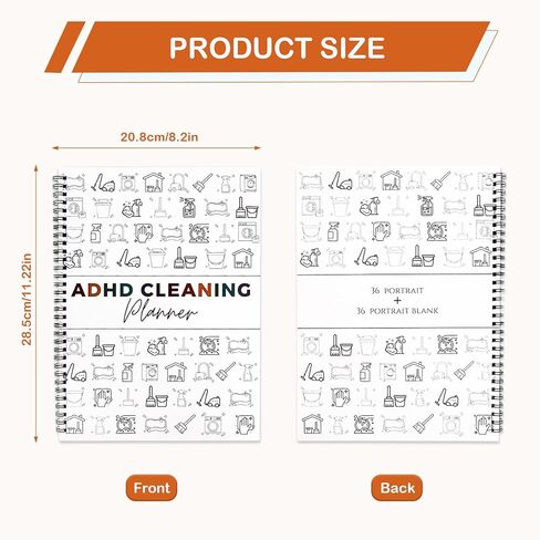 Adhd Cleaning Planner, Customizable Daily, Weekly, Monthly Home Cleaning Checklist for ADHD & Household Chore Management | Editable Organizer for Stress-Free Cleaning Routines in Saudi Arabia