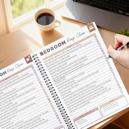 Adhd Cleaning Planner, Customizable Daily, Weekly, Monthly Home Cleaning Checklist for ADHD & Household Chore Management | Editable Organizer for Stress-Free Cleaning Routines in Saudi Arabia