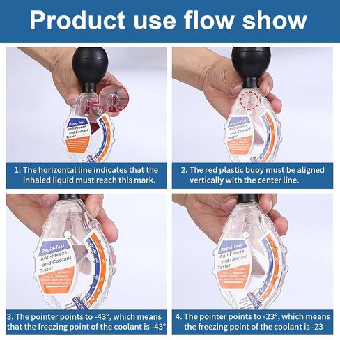 ملحق اختبار سائل التبريد، جهاز اختبار مضاد التجمد لفهم حالة سائل التبريد، مقياس رطوبة البطارية لاختبار البطاريات الساخنة أو الباردة على أنظمة 6 فولت/12 فولت/24 فولت in Kuwait