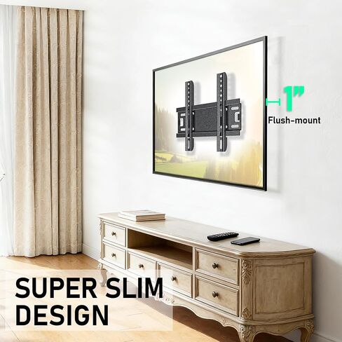 Fixed TV Wall Mount for 14-43 Inches Flat Screen TVs, Low Profile TV Mount Bracket Hold Up 55lbs, Wall Mount TV Bracket Flush Mount Space Saving, Max VESA 200x200mm in Saudi Arabia