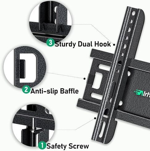 Fixed TV Wall Mount for 14-43 Inches Flat Screen TVs, Low Profile TV Mount Bracket Hold Up 55lbs, Wall Mount TV Bracket Flush Mount Space Saving, Max VESA 200x200mm in Saudi Arabia