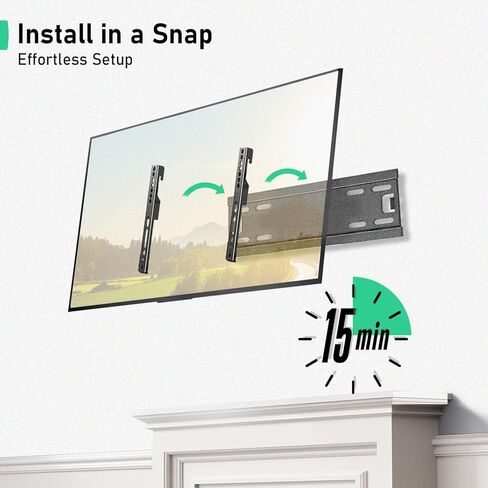 Fixed TV Wall Mount for 14-43 Inches Flat Screen TVs, Low Profile TV Mount Bracket Hold Up 55lbs, Wall Mount TV Bracket Flush Mount Space Saving, Max VESA 200x200mm in Saudi Arabia
