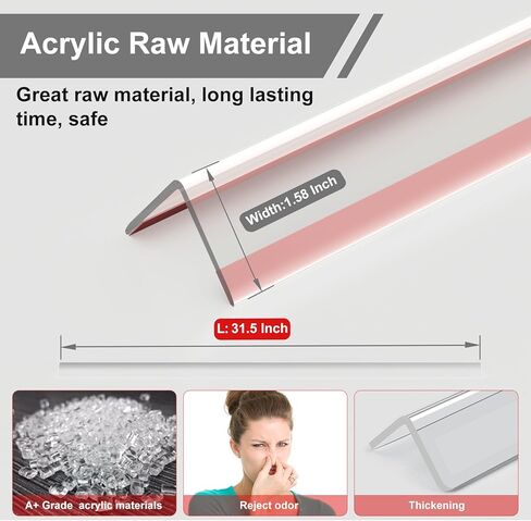 واقي زوايا الحائط، واقيات زوايا بيضاء من مادة PVC للجدران والحواف من Demage، واقي زوايا ذاتي اللصق مقاس 1-5/8 بوصة × 59 بوصة لتزيين الجدران. قطعتان in Kuwait