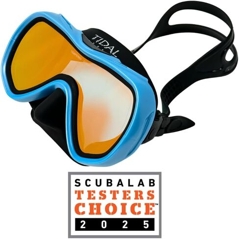 Tidal Mask - Advanced Anti Fog Diving Mask for Scuba Diving, Snorkeling, Free Diving and Swimming. Wide-Angle Tempered Glass Single Lens - Best Anti Fog Scuba Mask, Snorkel Mask, Dive Mask for Adults. in Kuwait