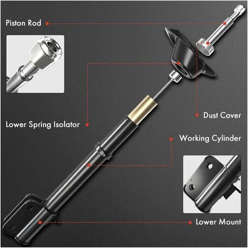 2Pcs Front Left & Right Shock Absorber Compatible For Honda Civic 2006-2011 Sedan Acura CSX 72287, G52038, 72286, G52039, 51606SNCA02 in Saudi Arabia