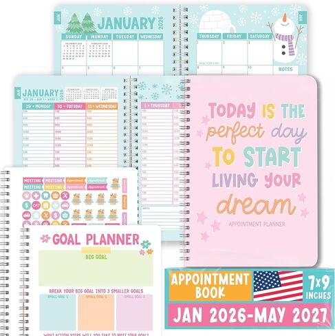 Hourly Appointment Book 2026-2027 - Appt Book 2026, Hourly Daily Weekly Monthly 2026 Appointment Planner, Schedule Planner, Scheduling Books, Appointments Calendar Home Office Business in Saudi Arabia