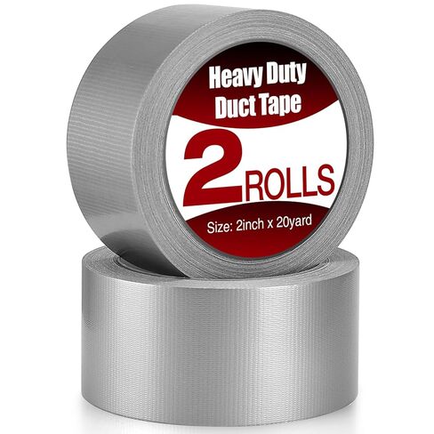 Navona Heavy Duty Duct Tape 2 Pack, 2 Inch x 40 Yards Total, Waterproof Strong Adhesive Tape for Indoor & Outdoor, No Residue Duct Tape for Repairs, Patching, Sealing in Saudi Arabia