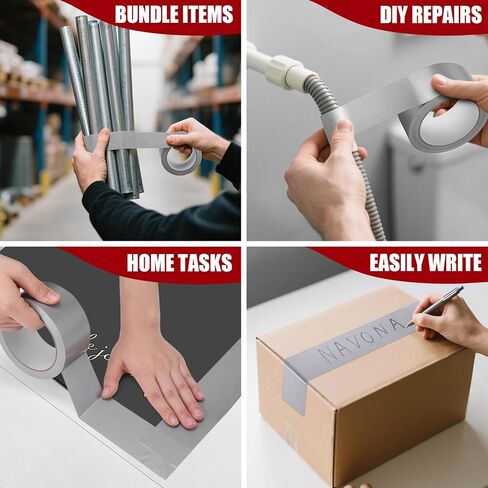 Navona Heavy Duty Duct Tape 2 Pack, 2 Inch x 40 Yards Total, Waterproof Strong Adhesive Tape for Indoor & Outdoor, No Residue Duct Tape for Repairs, Patching, Sealing in Saudi Arabia