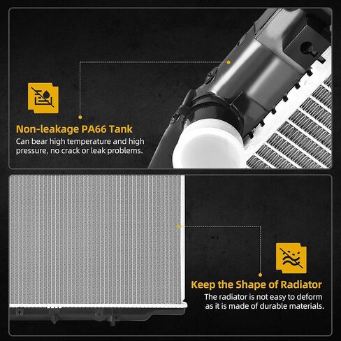 DWVO Radiator Complete Radiator Compatible with 1999 2000 2001 2002 2003 2004 Odyssey Aluminum Radiator, ENG J35A1/J35A4, 19010P8FA51 in Kuwait