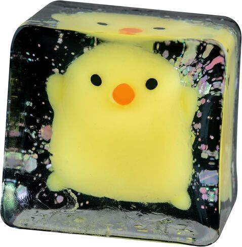 ORB Tabalicious TABA Squishy Glow in the Dark Yellow Chick Stress Cube Toy - Soft, Sticky, Glowing TABA Squishy Animal Stress Cubes - Fun Stress Ball Squishies - Kawaii Fidget Toys for Kids and Adults in Kuwait