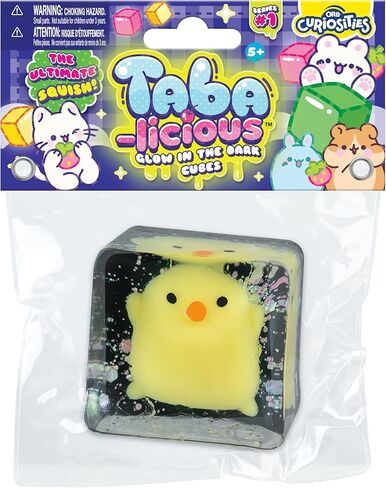 ORB Tabalicious TABA Squishy Glow in the Dark Yellow Chick Stress Cube Toy - Soft, Sticky, Glowing TABA Squishy Animal Stress Cubes - Fun Stress Ball Squishies - Kawaii Fidget Toys for Kids and Adults in Kuwait