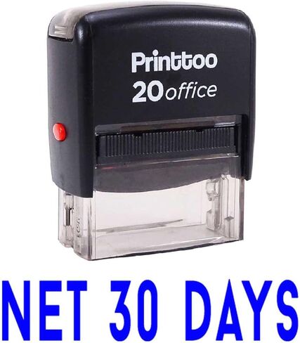 Printtoo NET 30 يومًا ختم مطاطي ذاتي التحبير للمكتب قرطاسية مخصصة - أحمر in Saudi Arabia