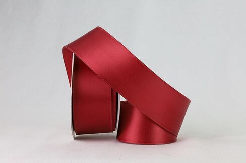 Ribbon Bazaar سلكي مزدوج الوجه من الساتان - أحمر 1-1/2 بوصة بكرة 25 ياردة in Kuwait