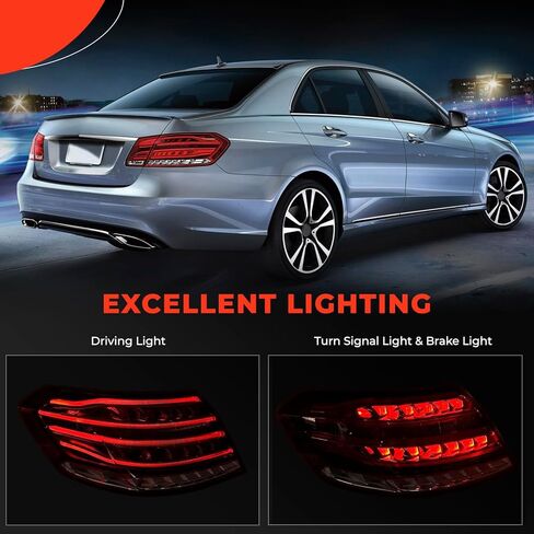 KAKSEY ضوء الذيل الخارجي متوافق مع مرسيدس بنز 2014-2016 E-Class W212 E350 E400 E550 E63، جانب الركاب الأيمن استبدال 2129061403 AMG مصباح الذيل الخلفي مصباح الخبز in Saudi Arabia