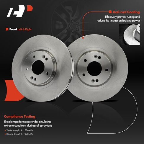 A-Premium 12.60 inch (320mm) Front Vented Disc Brake Rotors Compatible with Select Kia Models - Sedona 2015-2021, 2-PC Set in Saudi Arabia