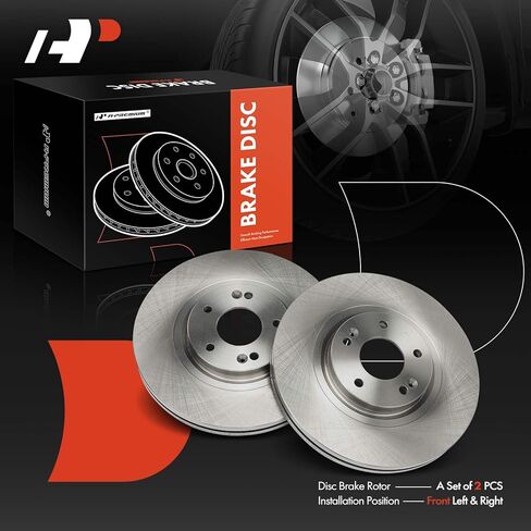 A-Premium 12.60 inch (320mm) Front Vented Disc Brake Rotors Compatible with Select Kia Models - Sedona 2015-2021, 2-PC Set in Saudi Arabia