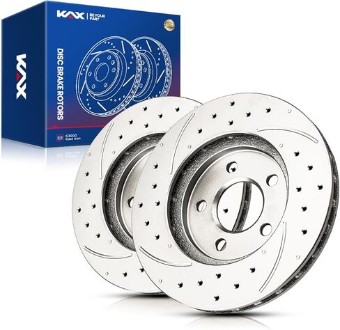 KAX Front 34364 قرص الفرامل الدوار يناسب Ford Escape 2013-2019، Ford C-Max 2013-2017، فولفو S40 2004-2011، فولفو C70 2006-2012، فولفو C30 2008-2013، فولفو V50 2005-2011، قطعتان in Saudi Arabia
