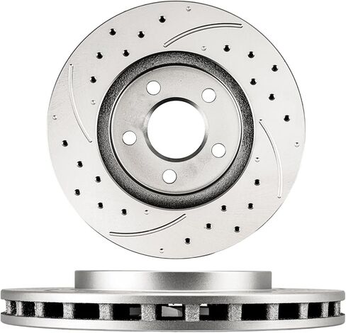 KAX Front 34364 قرص الفرامل الدوار يناسب Ford Escape 2013-2019، Ford C-Max 2013-2017، فولفو S40 2004-2011، فولفو C70 2006-2012، فولفو C30 2008-2013، فولفو V50 2005-2011، قطعتان in Saudi Arabia