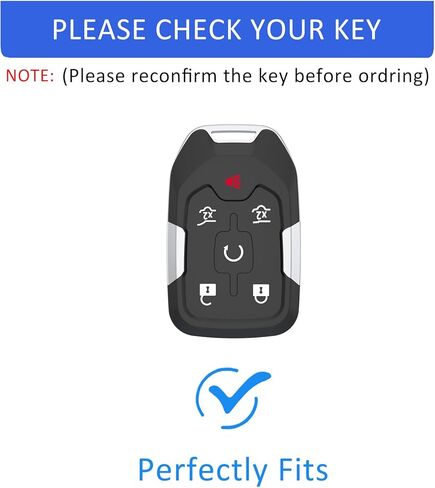 Key Fob Cover with Keychain for GMC Terrain Yukon Suburban Tahoe Acadia Sierra Silverado in Saudi Arabia