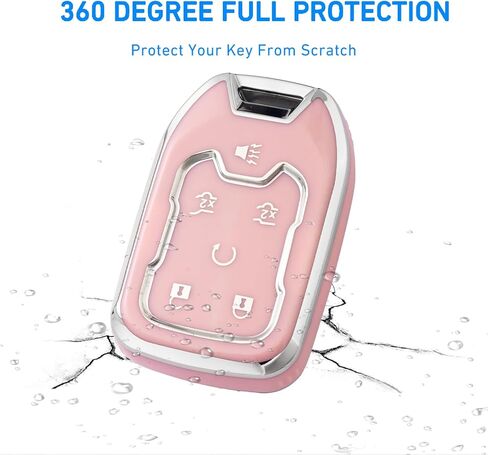 Key Fob Cover with Keychain for GMC Terrain Yukon Suburban Tahoe Acadia Sierra Silverado in Saudi Arabia