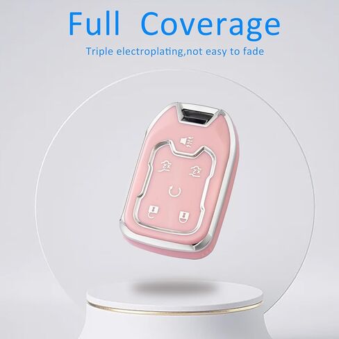 Key Fob Cover with Keychain for GMC Terrain Yukon Suburban Tahoe Acadia Sierra Silverado in Saudi Arabia