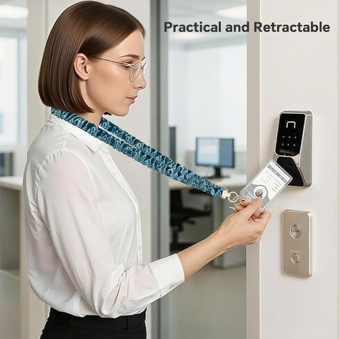 حبل سكرانشي لشارة الهوية والمفاتيح - حزام رقبة من البوليستر المرن الناعم، حامل سلسلة مفاتيح مريح للنساء والرجال in Kuwait